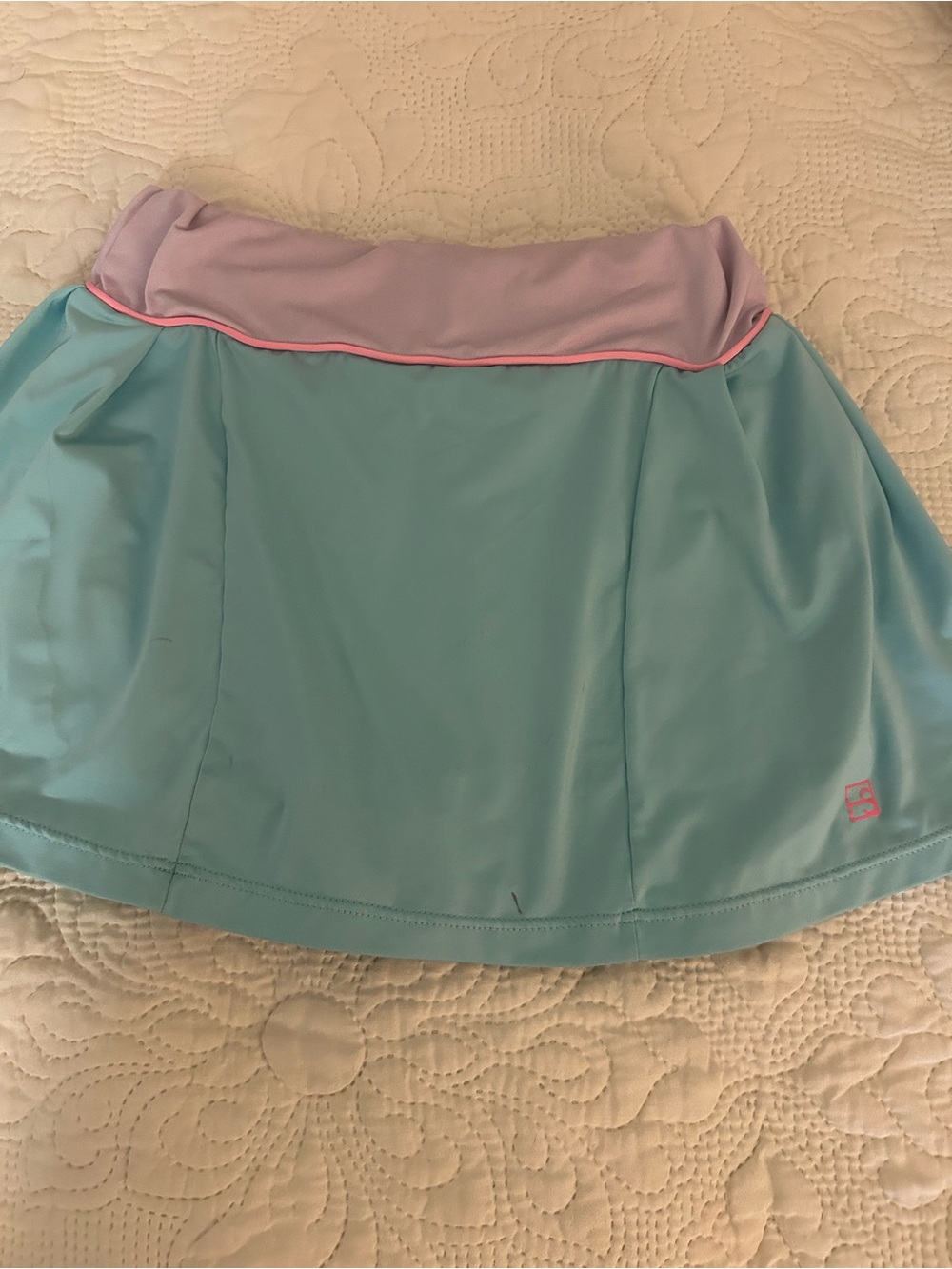 SET Aqua Athletic Skort with Lavender Waistband